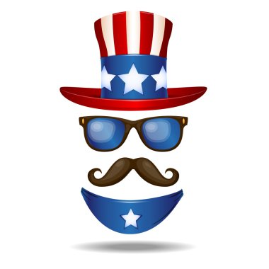 Amerikan kovboy. vektör çizim