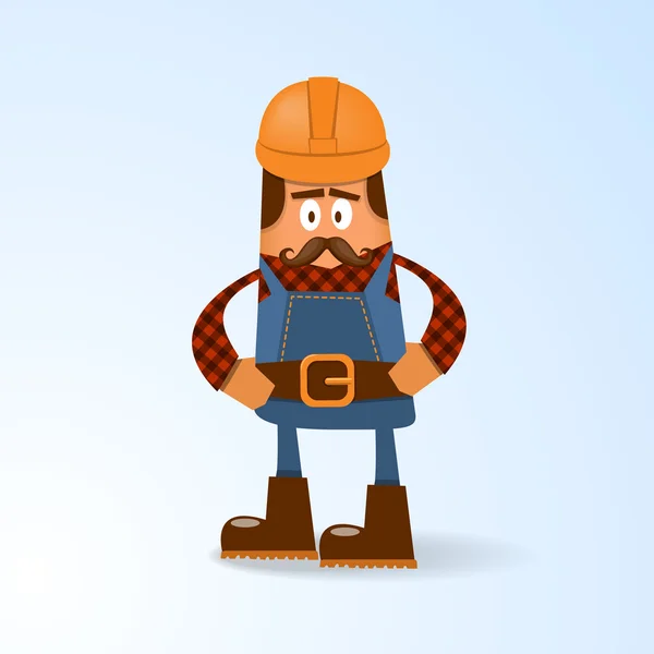 Happy builder. Vector illustration — Stock Vector