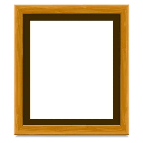 Realistische houten frame. illustratie op witte achtergrond — Stockvector