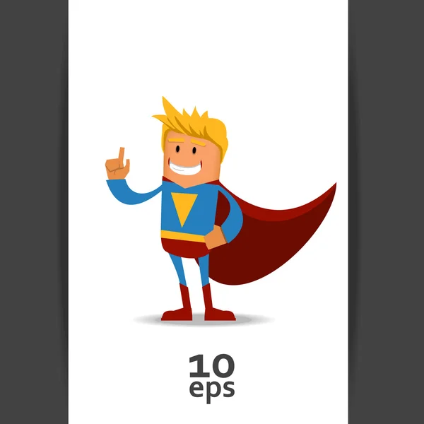 Feliz Super-Homem. Ilustração vetorial —  Vetores de Stock