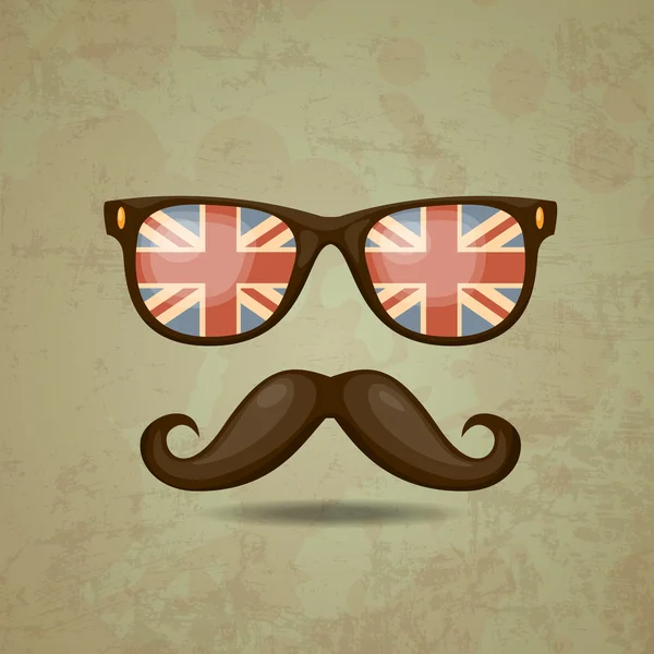 British hipster. Vector illustration — Stock Vector