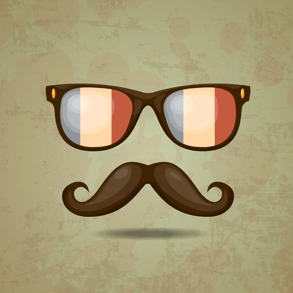 Francuski hipster. Ilustracja wektorowa — Wektor stockowy