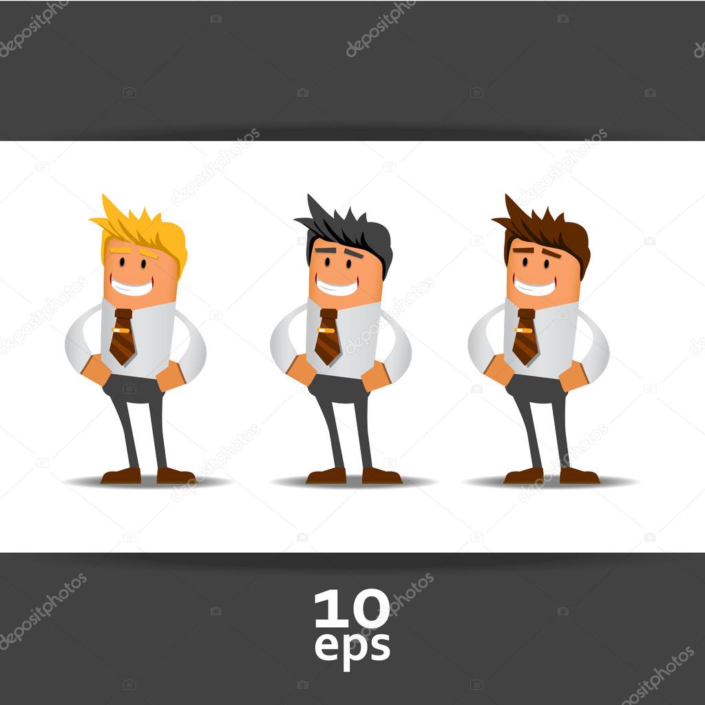 Set of office manager. Vector illustration