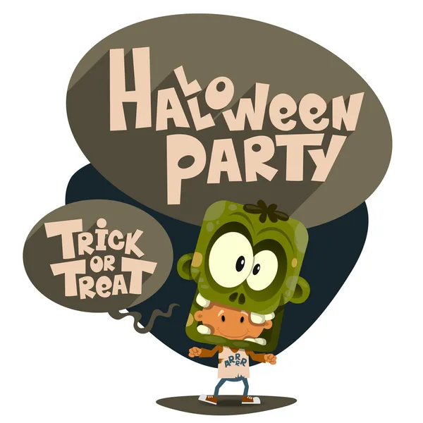 Halloween party. Children in suits. — Stock Vector