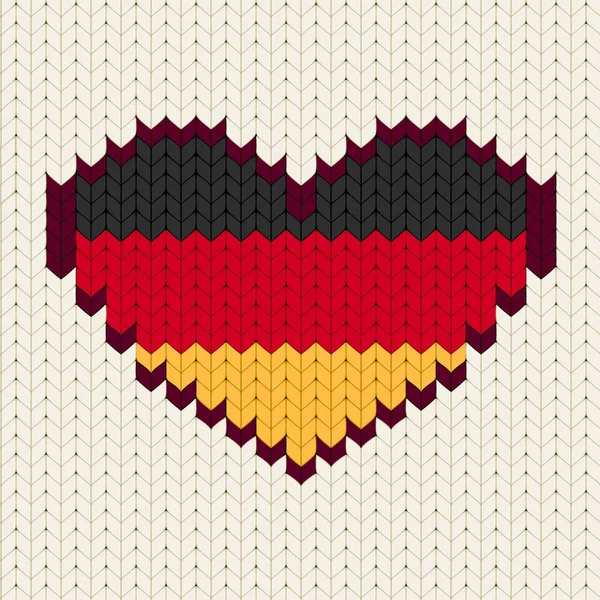 니트 패턴 독일 국기 — 스톡 벡터