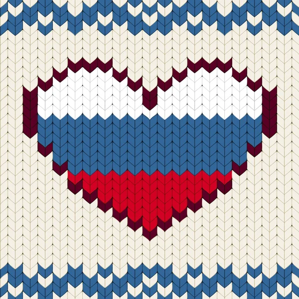Motif tricoté drapeau russe — Image vectorielle