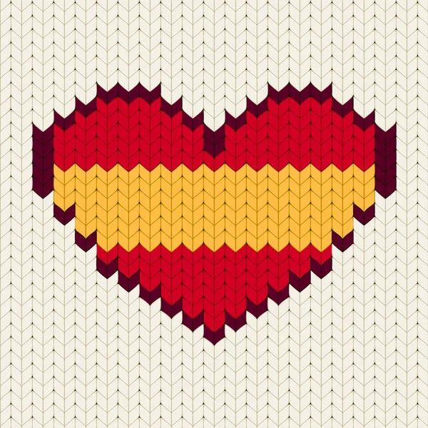 Modèle tricoté drapeau d'Espagne — Image vectorielle