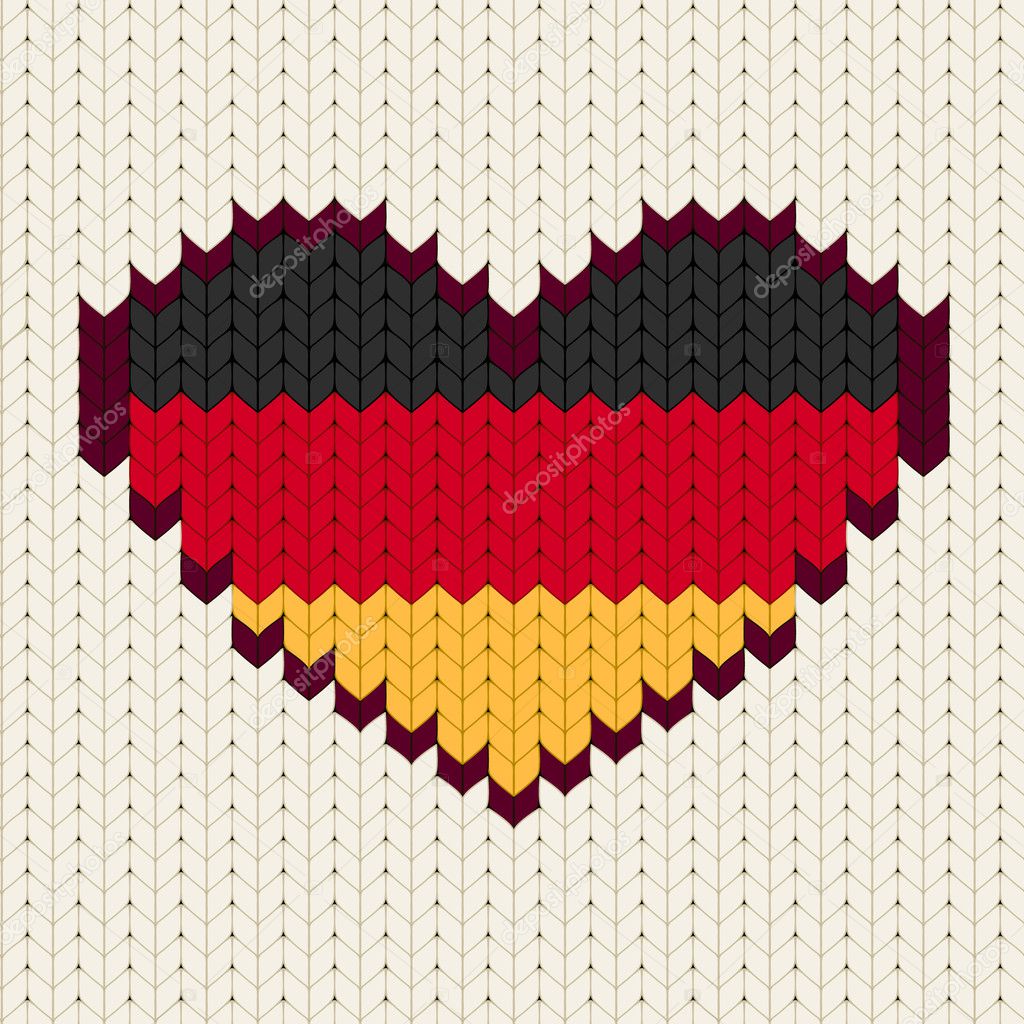 Knitted pattern Germany flag