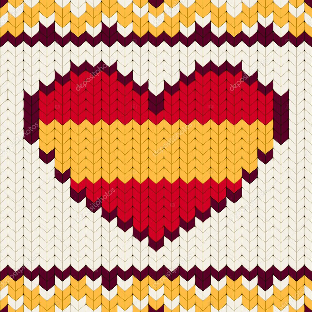 Knitted pattern Spain flag