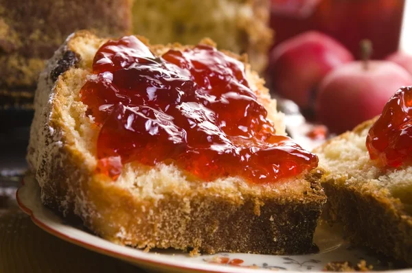 Traditional Polish Cake with apple marmelade — Stock Photo, Image