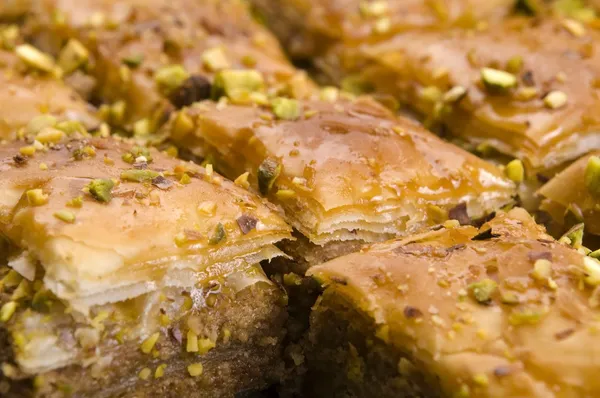 Baklava - tradicional deserto doce do Oriente Médio — Fotografia de Stock