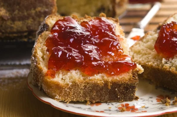 Tarta tradicional polaca con mermelada de manzana —  Fotos de Stock