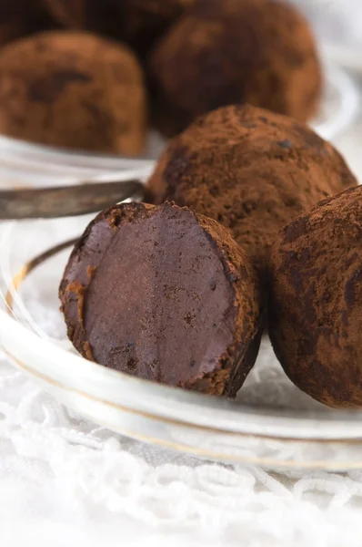 Truffes au chocolat maison — Photo