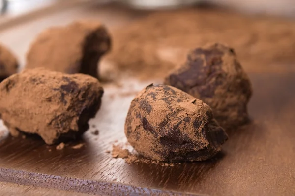 Tartufi di cioccolato fatti in casa — Foto Stock