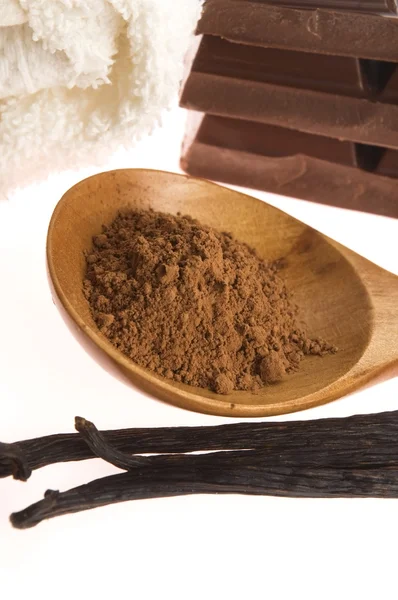 Artículos de aromaterapia de chocolate spa — Foto de Stock