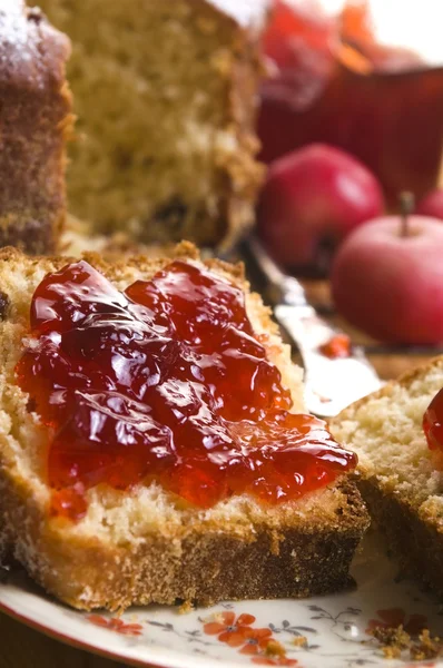 Tarta tradicional polaca con mermelada de manzana —  Fotos de Stock