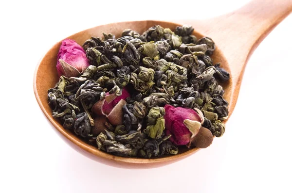 Zöld tea Pünkösd Rózsa — Stock Fotó