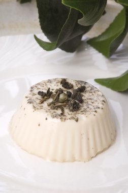 Sencha panna cotta