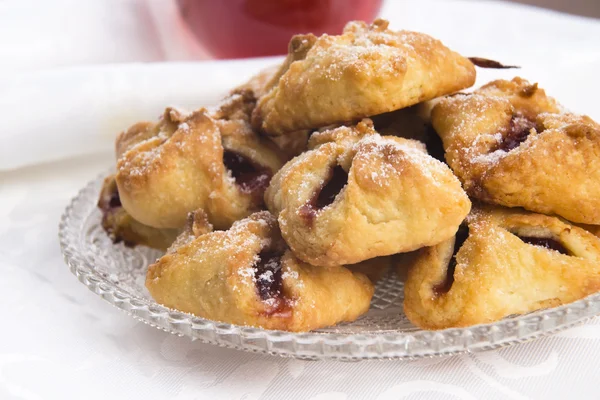 Macro shot di deliziosi biscotti marmellata — Foto Stock