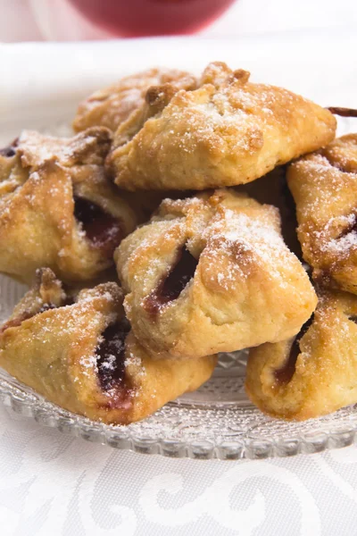 Macro shot di deliziosi biscotti marmellata — Foto Stock