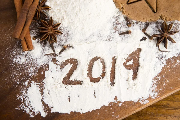 The inscription on the flour - 2014 — Stock Photo, Image