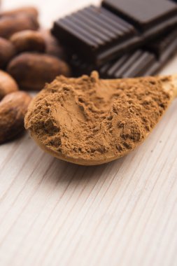 Çikolatalı kakao (kakao) fasulyesi.