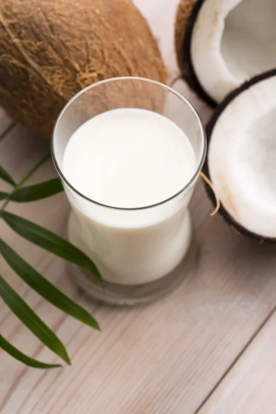 Coconut fruit with coco milk — Stock Photo, Image