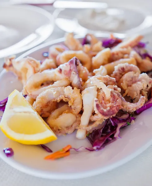 Fried calamari — Stock Photo, Image