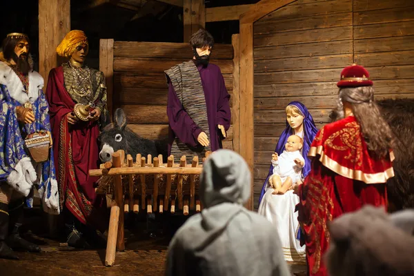 Christmas nativity figurines — Stock Photo, Image