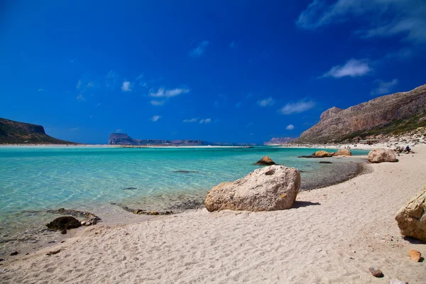 Rena havet i balos lagunen — Stockfoto