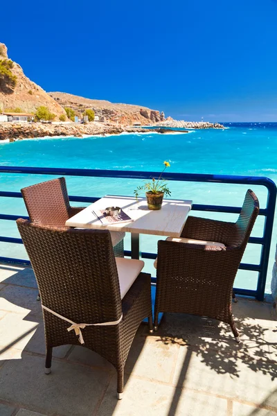 Cafe in front of the sea — Stock Photo, Image