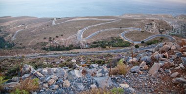 winding road in Crete