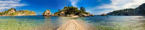 Panorama isola Bella v taormina — Stock fotografie