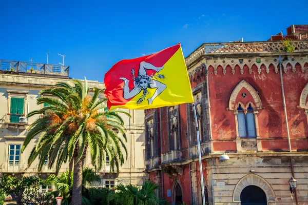 Sicilian flag — Stock Photo, Image