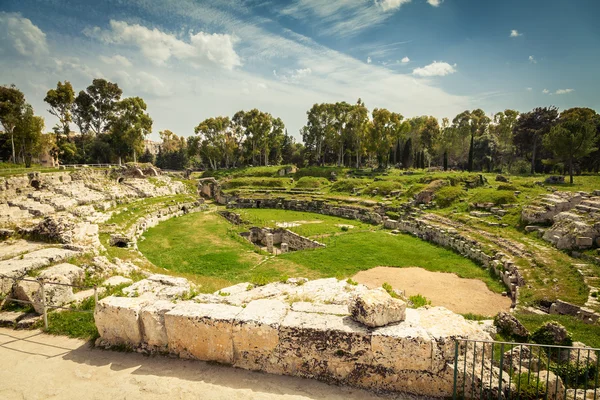 Roman amphitheatre of Syracuse — Stock Photo, Image