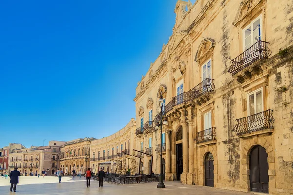 Piazza del Duomo en Ortigia —  Fotos de Stock