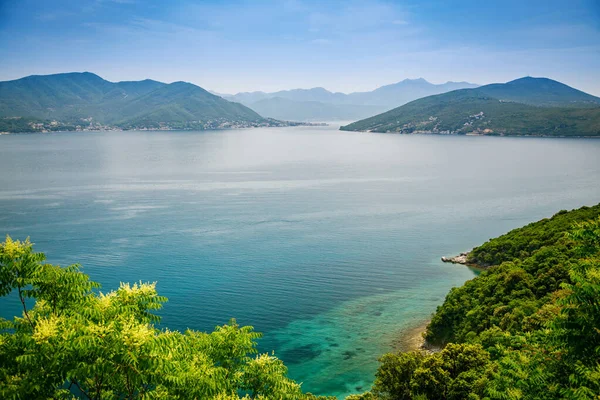 Schöne Aussicht Auf Die Bucht Von Kotor Vom Aussichtspunkt Der — Stockfoto