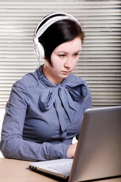 Woman - dispatcher — Stock Photo, Image