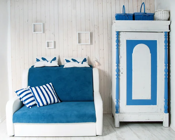 Interior azul-blanco — Foto de Stock