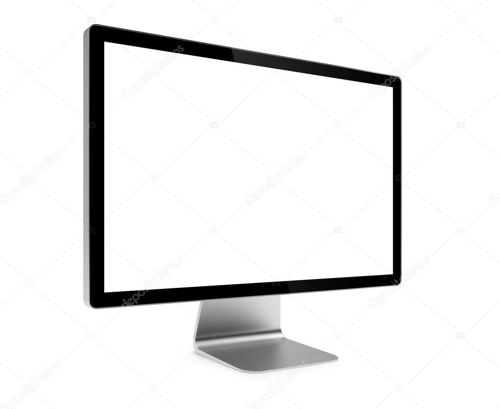 Computer screen isolated