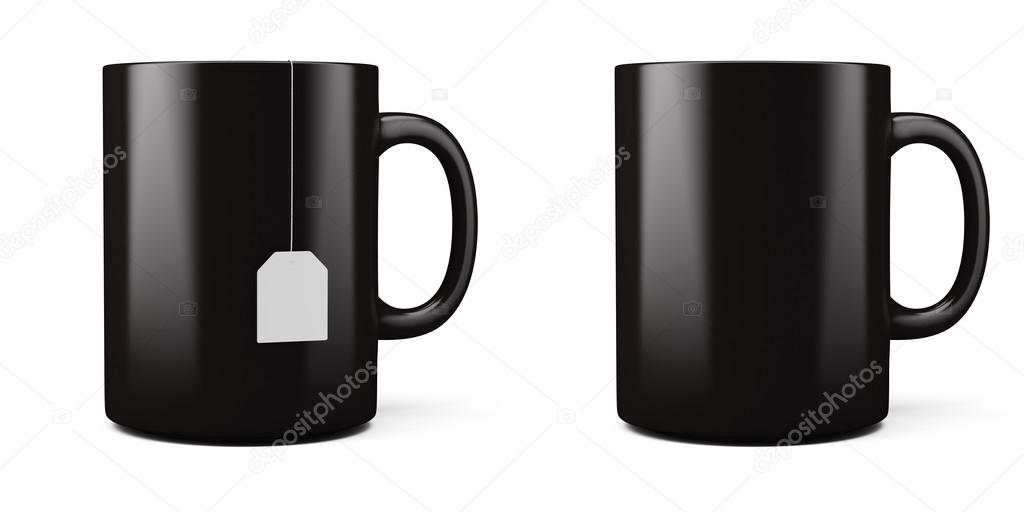 black cup isolated