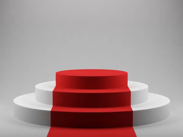 Podium with red carpet — Stock Photo, Image