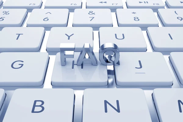 Faq-Text auf berechneter Tastatur — Stockfoto