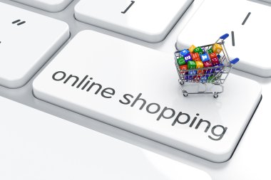 Online shopping concept clipart