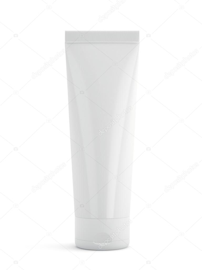 White cosmetic tube