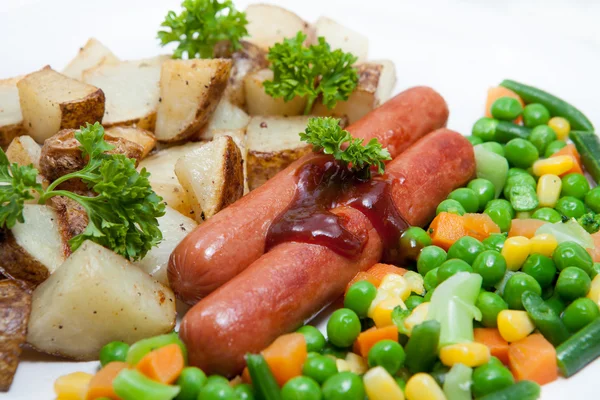 Potatis och grönsaker — Stockfoto