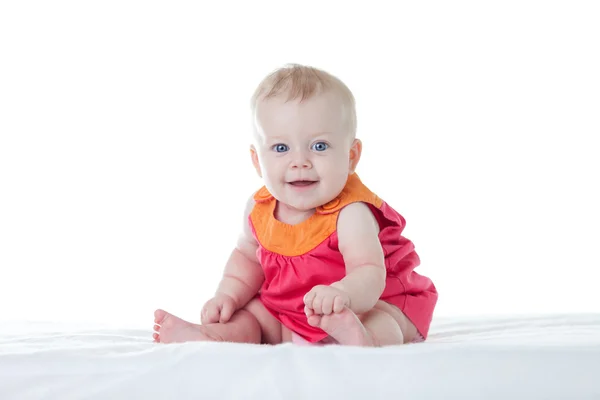 Klein schattig baby-meisje — Stockfoto