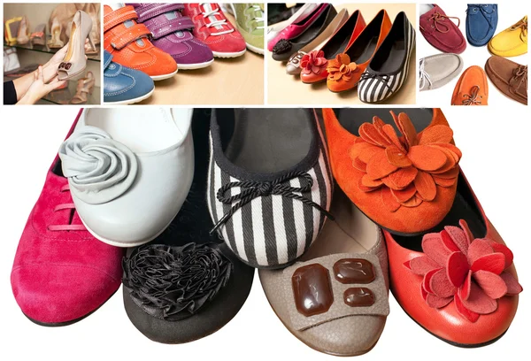 Barevné boty kolekce — Stock fotografie