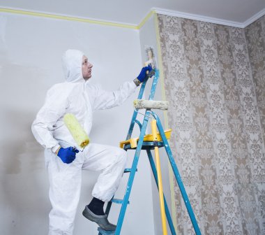 Beyaz Üniformalı erkeklere ressam