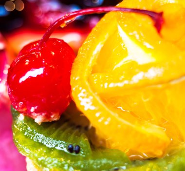 closeup fantezi gurme taze meyve tatlı tart